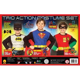 Pre-kindergarten toys - DC Comics Boys Trio Action Set Dress Up Trunk