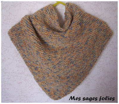 Cheche point mousse/garter stitch shawl
