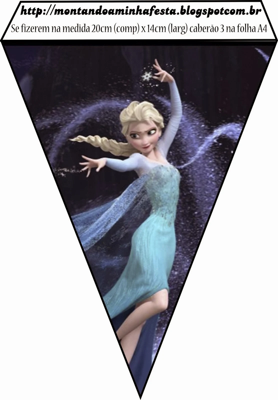 Para banderines de Fiestas de Frozen. 