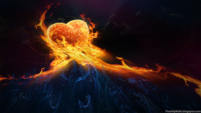 A Fire Heart Wallpaper