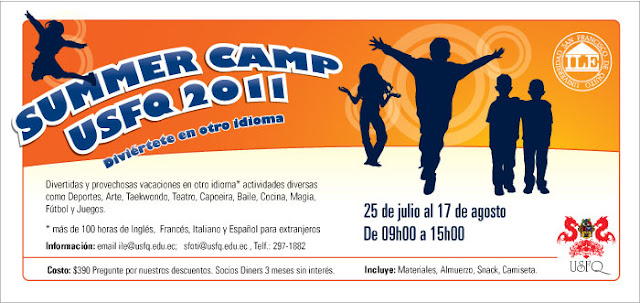 Summer Camp USFQ "Diviértete en otro idioma": 25 julio a 17 agosto, Campus USFQ Cumbayá