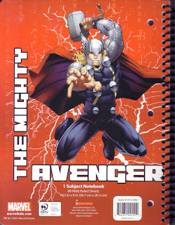 Back of Avengers Assemble notebook Thor edition