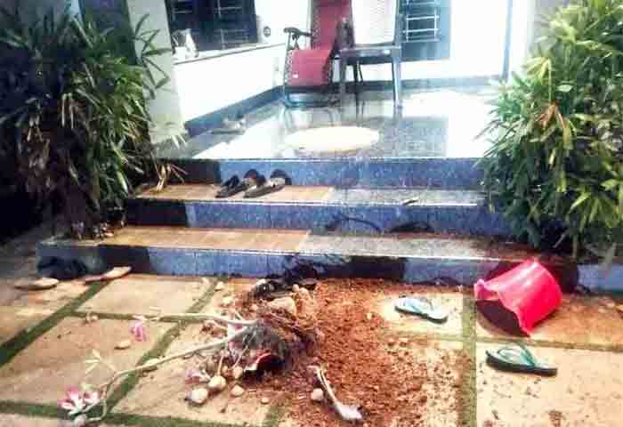 News, Kerala, State, Local-News, attack, House, Police, Custody, Alappuzha: Attack on the House of Charummoodu Panchayath Member
