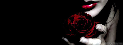 Facebook Timeline Cover Of Lips And Rose.