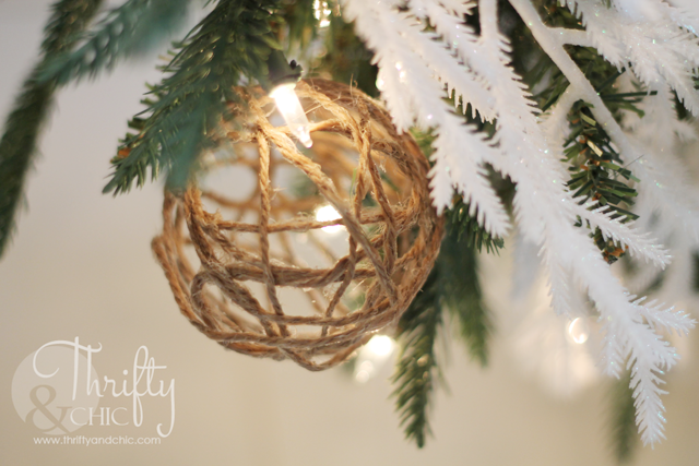 DIY Jute Ball Christmas Ornaments