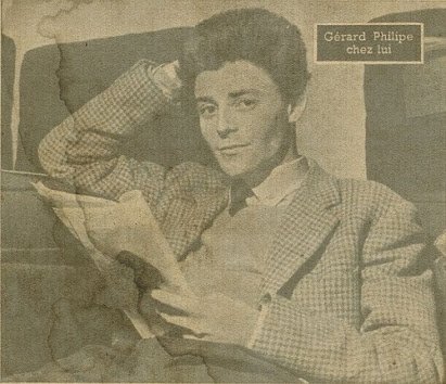 "Gérard Philipe chez lui" (Cinémonde, 1949)