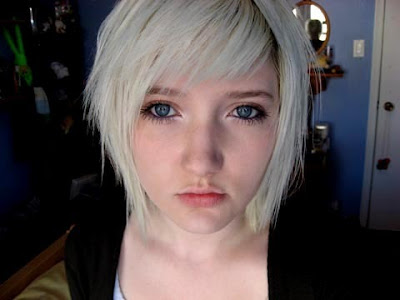 short blonde hairstyles for girls. Blonde Emo Hairstyle, Cute Emo