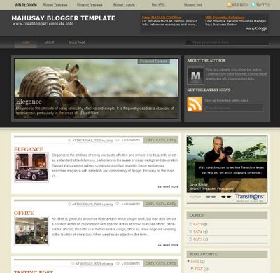 Mahusay Blogger Template