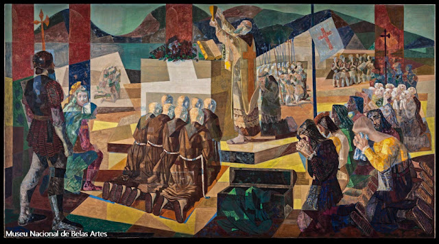 "A Primeira Missa no Brasil", de Candido Portinari, no Museu Nacional de Belas Artes