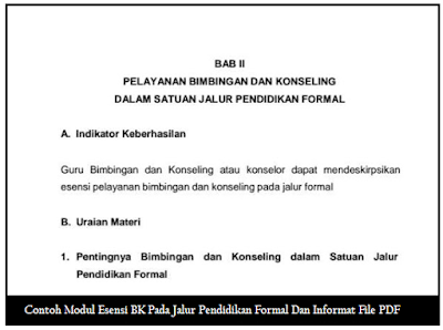 Contoh Modul Esensi BK Pada Jalur Pendidikan Formal Dan Informal File PDF