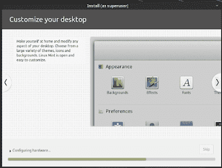 Linux Mint 19 Tara installation slide show customize desktop