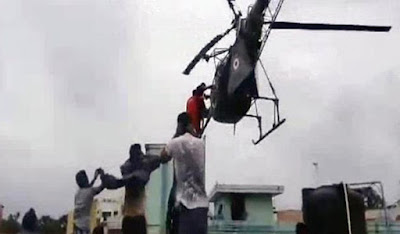 Rescued Pregnant Women by IAF Helicopter in Chennai