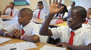 Students at Statesmen Preparatory Academy for Boys in Washington D.C.