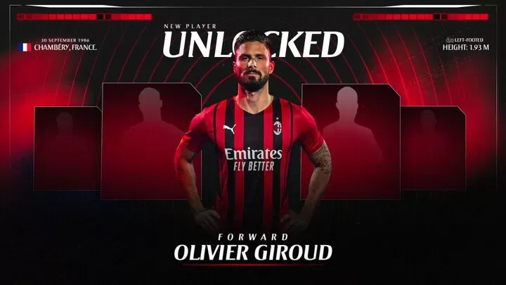 OFFICIAL: Olivier Giroud joins AC Milan from Chelsea in the No.9 shirt