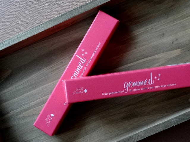 100% Pure Gemmed Lip Gloss in Cyrstal and Moonstone Review, Photos