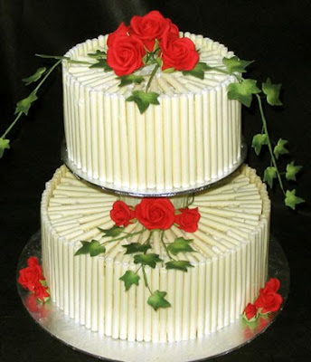 chocolate wedding cake pict