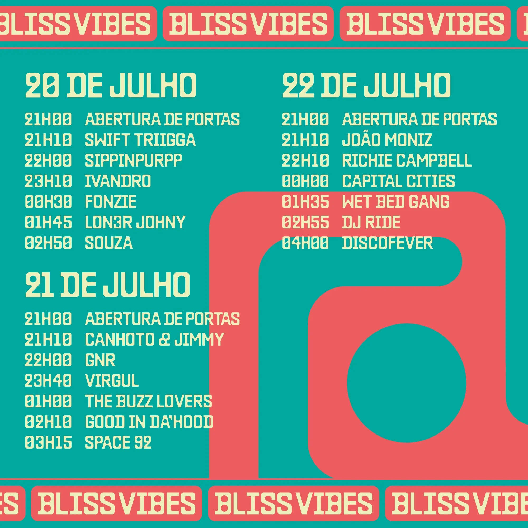 Cartaz Bliss Vibes 2024 - Vila Franca Campo