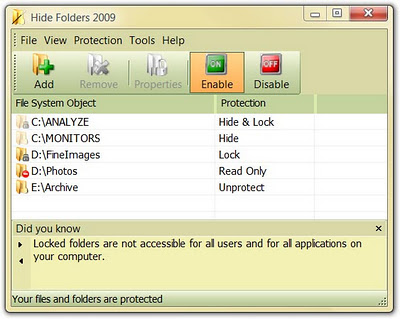 Hide Folders 2009 3.8 Build 3.8.1.661 Full Version With Serial Number