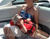 Tyler relaxing on the boat