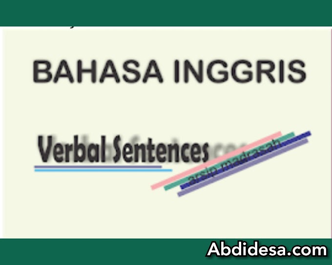 Kalimat verbal (Verbal sentence) dan Macam-Macamnya