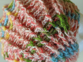 Sweet Nothing Crochet free crochet pattern blog, free crochet pattern for a turban cap, photo detail of turban cap stitches,