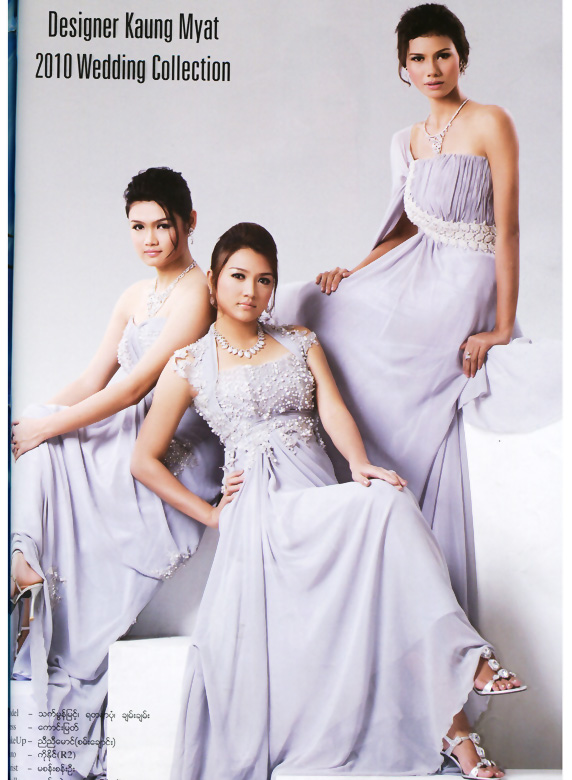 Myanmar Cute Models Designer Kaung Myat's Wedding Dress