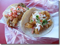 Taco pescado y camaron