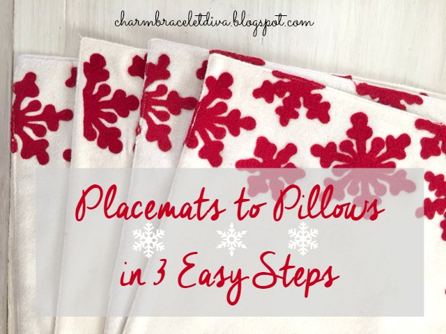 DIY Christmas Pillows Made From Target Placemats