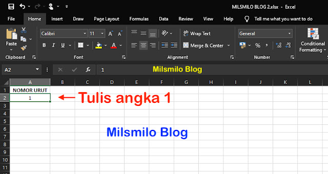 Membuat nomor urut di Excel, Cara membuat nomor urut otomatis di Excel, memberi nomor otomatis pada tabel di microsoft excel, menambahkan nomor urut di excel secara otomatis dengan cepat dan mudah