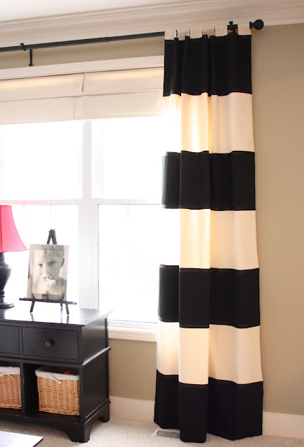 The Yellow Cape Cod: Bold Striped DIY Drapes