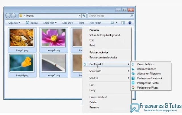 Cooltweak : un logiciel pratique pour redimensionner, marquer et partager ses photos directement depuis le clic droit de l'explorateur Windows