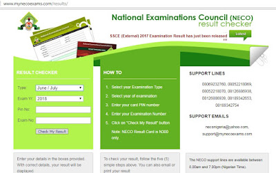 NECO 2018 June/July SSCE Results Released