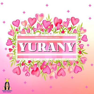 Solapín para imprimir - Nombre Yurany