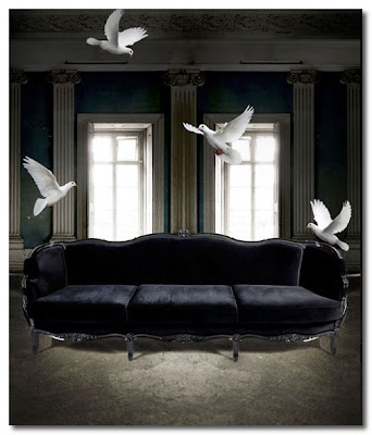 black velvet sofa munna design