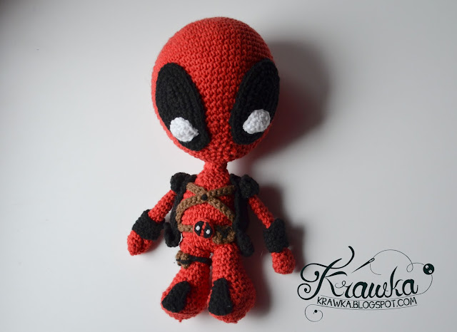 Krawka: Deadpool superhero / villain Marvel comic / movie crochet pattern by Krawka