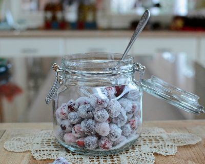 Sugared Cranberries ♥ KitchenParade.com, big payoff for little effort, a rush of sweet and sour, wet and dry.