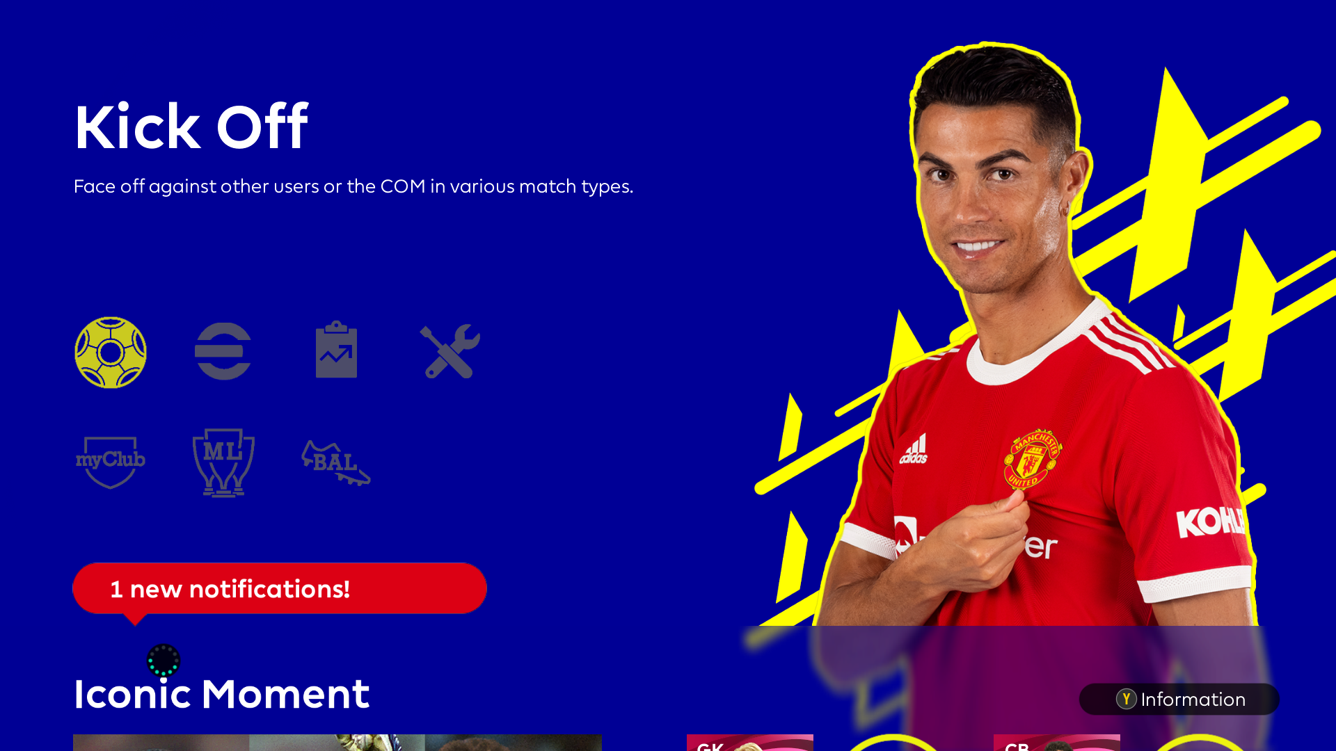 eFootball 2022 Theme Menu for PES 2021