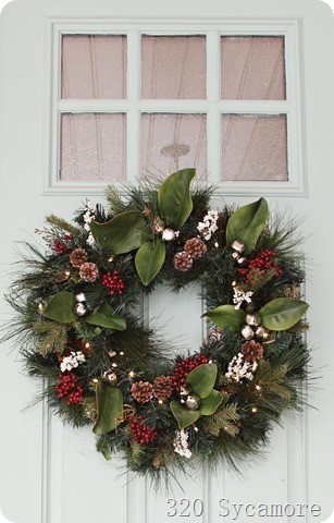 wreath with lights