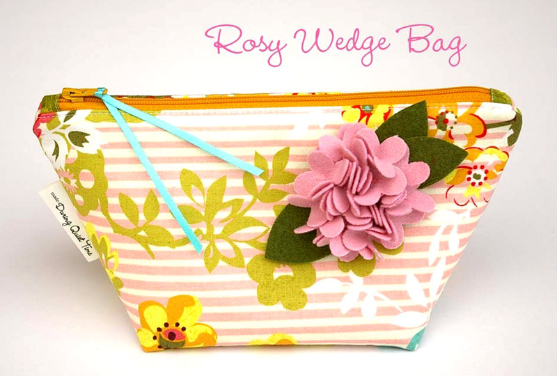 Fully lined, wedge shaped bag with gusset bottom, Bag Tutorial DIY
