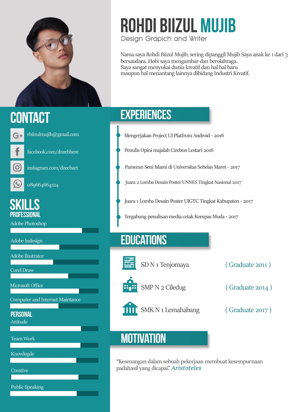 Jasa pembuatan Curriculum vitae ( CV ) resume Murah - BTGrafis