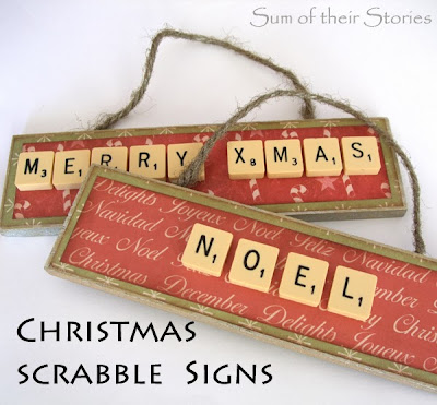 Make Christmas decoration with scrabble tiles