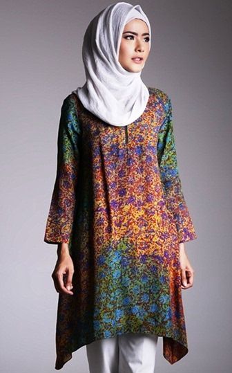  25 model  baju  batik  atasan  untuk wanita muslimah  modern 