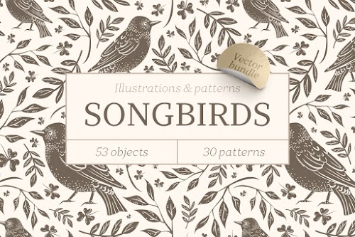 Download SVG Vector Songbirds graphic collection create your own DIY projects using your Cricut Explore, Silhouette Cameo and more.