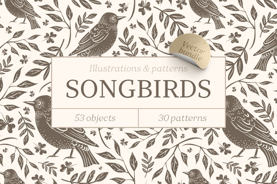 Daily SVG Songbirds graphic collection create your own DIY projects using your Cricut Explore, Silhouette Cameo and more.