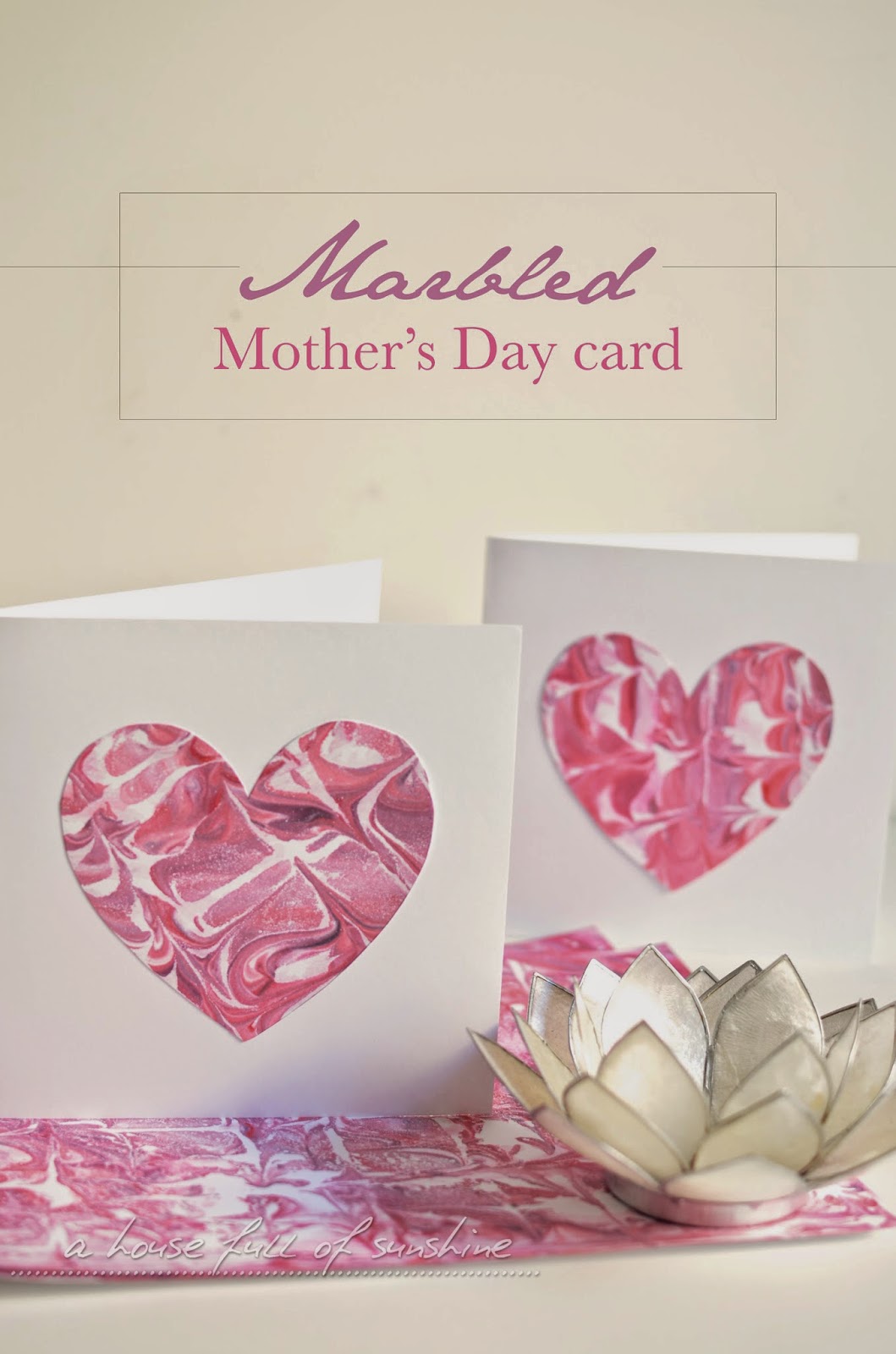 Marbled Mother's Day cards (that a kid can make!) | A House Full of Sunshine
