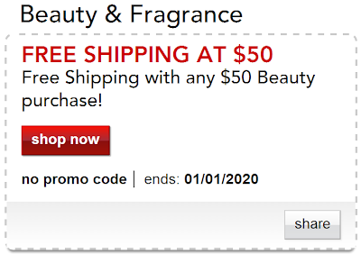  For every Beauty products at $50 and more, you can get free shipping not only on this labor day but until early 2020.