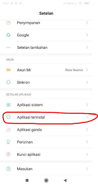 "Aplikasi Terinstall"