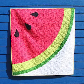 Sliced modern watermelon quilt pattern by Slice of Pi Quilts