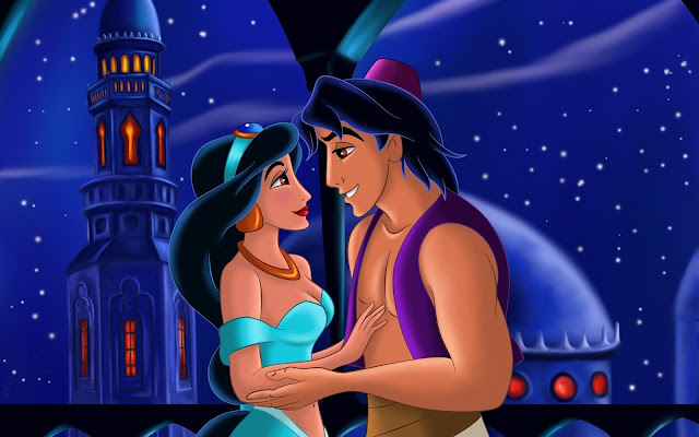 Aladino y Jasmine Walt Disney