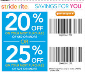 stride rite coupons 2018